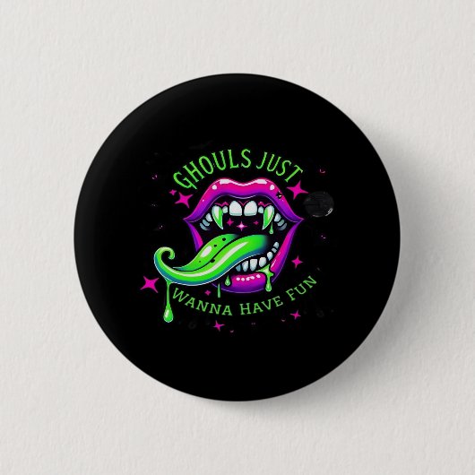 Ghouls willen gewoon een leuk boo-tiful ontwerp he ronde button 5,7 cm (Voorkant)