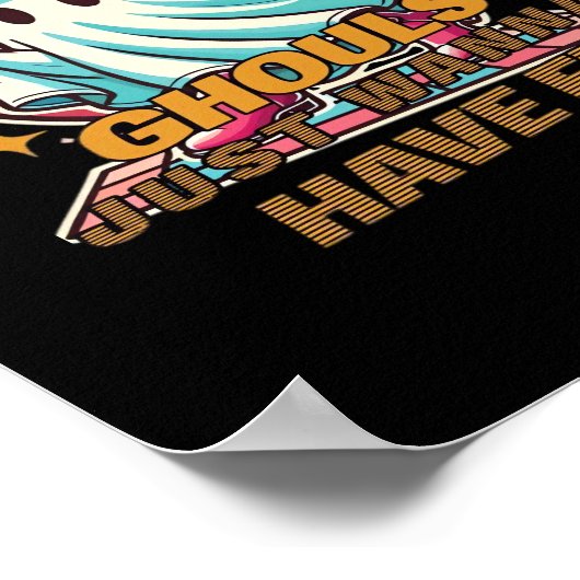 Ghouls willen gewoon een leuk disco-ontwerp voor H Poster (Hoek)