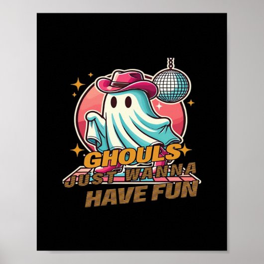 Ghouls willen gewoon een leuk disco-ontwerp voor H Poster (Voorkant)