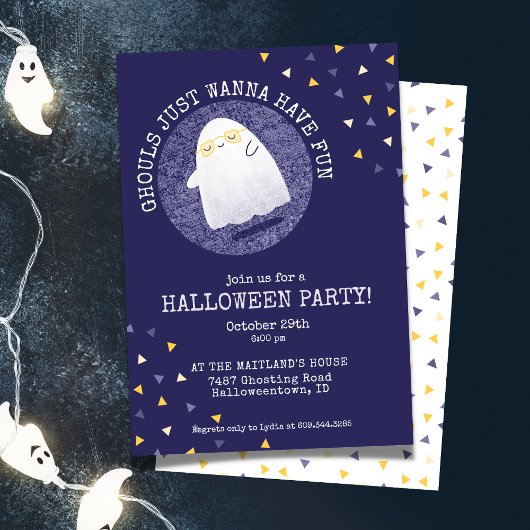 Ghouls willen gewoon een leuk Halloween feest Kaart