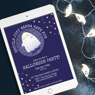 Ghouls willen gewoon een leuk Halloween feest Kaart