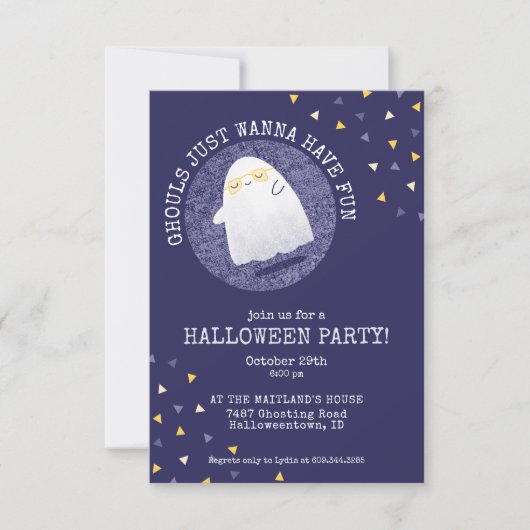 Ghouls willen gewoon een leuk Halloween feest Kaart (Voorkant)