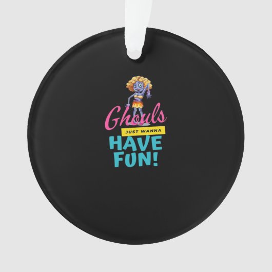 Ghouls willen gewoon een leuk herfstgevoel hebben ornament (voorkant)