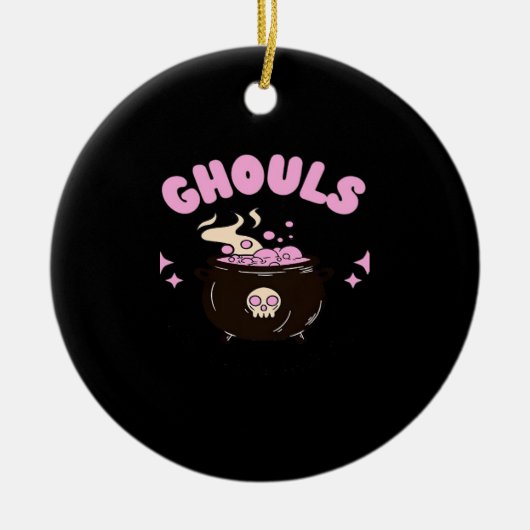 Ghouls willen gewoon een leuk klassiek ontwerp heb keramisch ornament (Voorkant)
