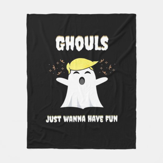 Ghouls willen gewoon een leuk retro-ontwerp hebben fleece deken (Voorkant)