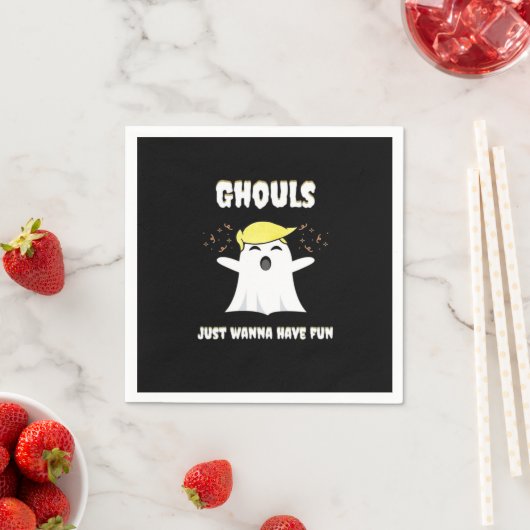 Ghouls willen gewoon een leuk retro-ontwerp hebben servet (Insitu)