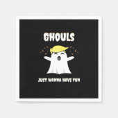 Ghouls willen gewoon een leuk retro-ontwerp hebben servet (Voorkant)