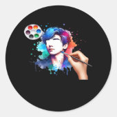 Ghouls willen gewoon een leuk schedelontwerp hebbe ronde sticker (Voorkant)