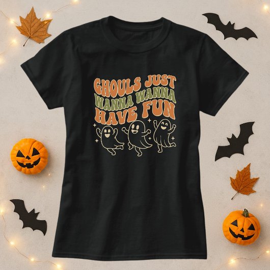 Ghouls willen gewoon een leuk spook Halloween fees T-shirt