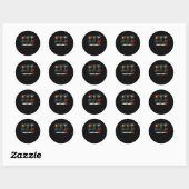 Ghouls willen gewoon een leuke Halloween-stijl heb Ronde Sticker (Vel)
