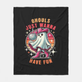 Ghouls willen gewoon een leuke retro disco hebben fleece deken (Voorkant)