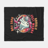 Ghouls willen gewoon een leuke retro disco hebben fleece deken (Voorkant (Horizontaal))
