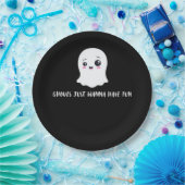 Ghouls willen gewoon een leuke spookachtige quote papieren bordje (Feest)