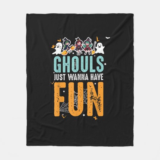 Ghouls willen gewoon leuke grappige Halloween heks Fleece Deken (Voorkant)