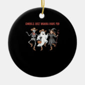 Ghouls willen gewoon leuke Halloween cadeaus Basic Keramisch Ornament (Voorkant)