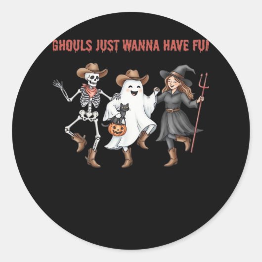 Ghouls willen gewoon leuke Halloween cadeaus Basic Ronde Sticker (Voorkant)