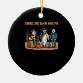 Ghouls willen gewoon leuke Halloween cadeaus in de Keramisch Ornament (Voorkant)