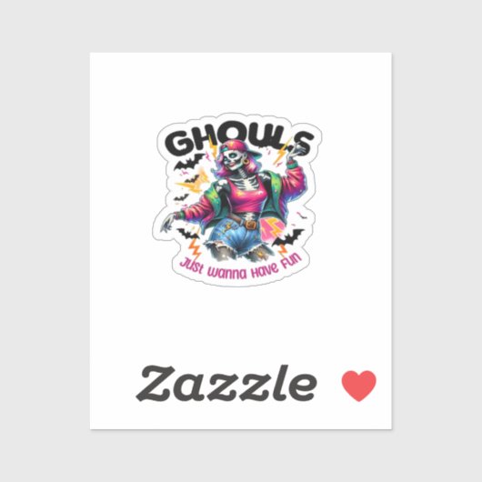 Ghouls willen gewoon leuke Halloween-vibes hebben Sticker (Vel)