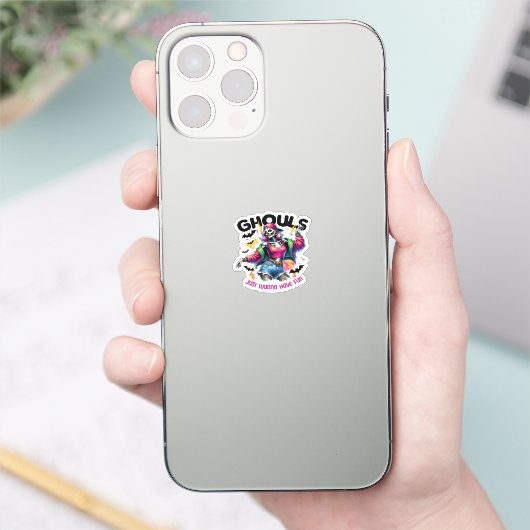 Ghouls willen gewoon leuke Halloween-vibes hebben Sticker (Telefoon)
