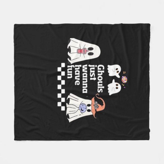 Ghouls willen gewoon leuke herfstvibes hebben fleece deken (Voorkant (Horizontaal))