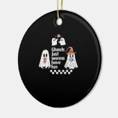 Ghouls willen gewoon leuke herfstvibes hebben keramisch ornament (Links)