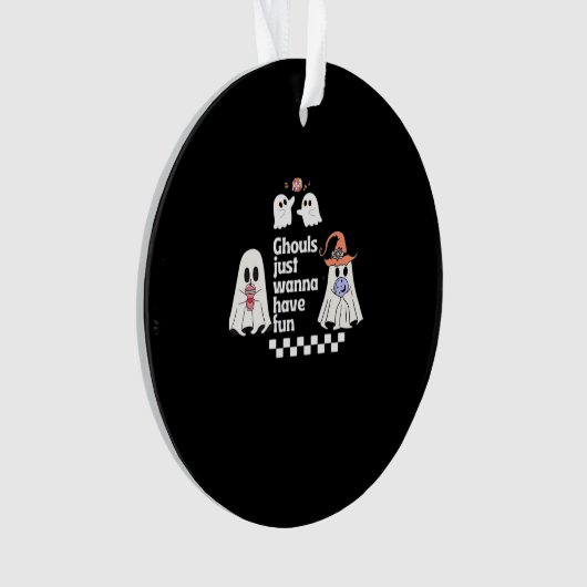 Ghouls willen gewoon leuke herfstvibes hebben ornament (voorkant)