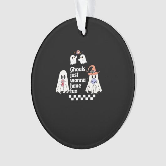 Ghouls willen gewoon leuke herfstvibes hebben ornament (voorkant)