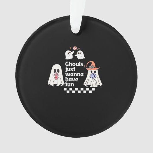 Ghouls willen gewoon leuke herfstvibes hebben ornament (voorkant)