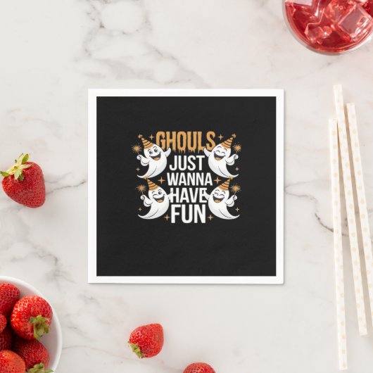 Ghouls willen gewoon leuke herfstvibes hebben servet (Insitu)