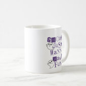 Ghouls willen gewoon leuke Paarse Halloween-spoken Koffiemok (Voorkant rechts)