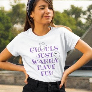 Ghouls willen gewoon lol hebben paarse Halloween Tri-Blend Shirt
