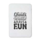 Ghouls willen gewoon lol hebben Vintage Halloween Badmat (Voorkant Verticaal)