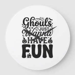 Ghouls willen gewoon lol hebben Vintage Halloween  Grote Klok