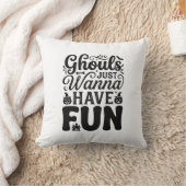 Ghouls willen gewoon lol hebben Vintage Halloween Kussen (Deken)
