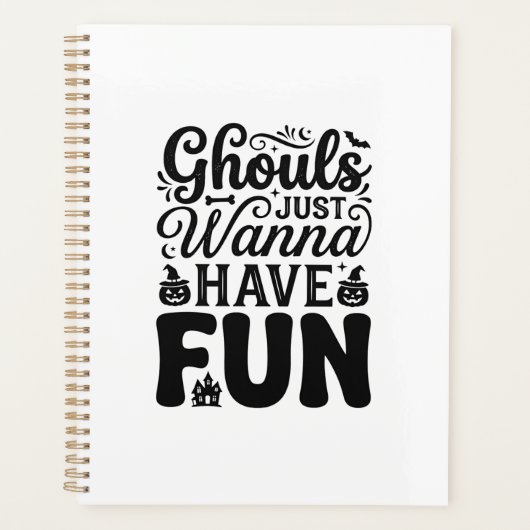 Ghouls willen gewoon lol hebben Vintage Halloween Planner (Voorkant)