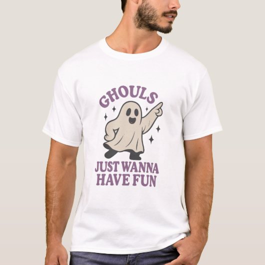 Ghouls willen gewoon plezier Halloween Shirt (Voorkant)