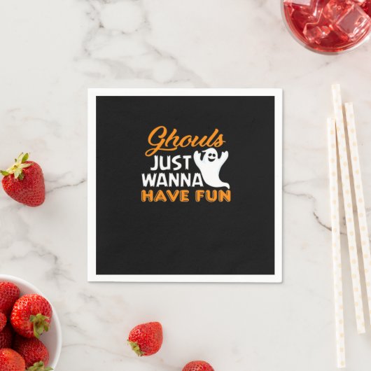 Ghouls willen gewoon plezier hebben grappige Hallo Servet (Insitu)