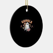 Ghouls willen gewoon plezier hebben Halloween Art  Keramisch Ornament (Rechts)