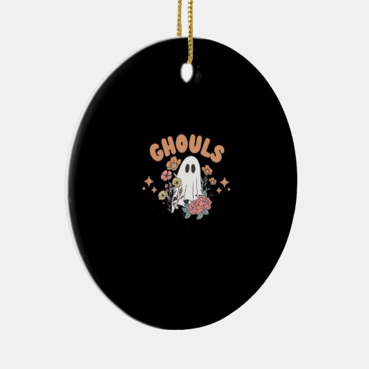 Ghouls willen gewoon plezier hebben Halloween Art  Keramisch Ornament (Rechts)