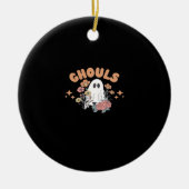 Ghouls willen gewoon plezier hebben Halloween Art  Keramisch Ornament (Voorkant)