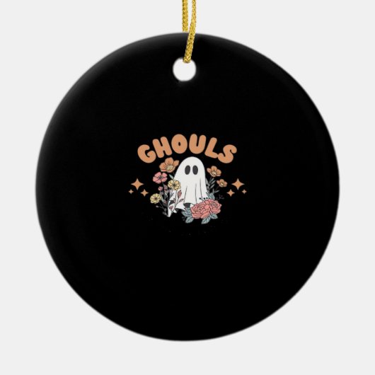 Ghouls willen gewoon plezier hebben Halloween Art  Keramisch Ornament (Voorkant)