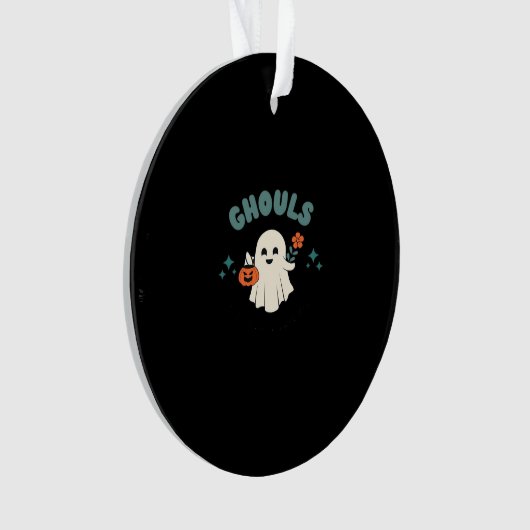 Ghouls willen gewoon plezier hebben Halloween Art  Ornament (voorkant)