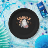 Ghouls willen gewoon plezier hebben Halloween Art  Papieren Bordje (Feest)