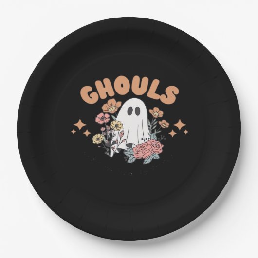 Ghouls willen gewoon plezier hebben Halloween Art  Papieren Bordje (Voorkant)