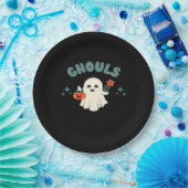Ghouls willen gewoon plezier hebben Halloween Art  Papieren Bordje (Feest)