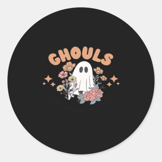 Ghouls willen gewoon plezier hebben Halloween Art  Ronde Sticker (Voorkant)