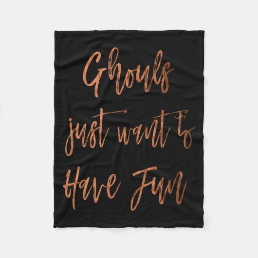 Ghouls willen gewoon plezier hebben Halloween deke Fleece Deken (Voorkant)
