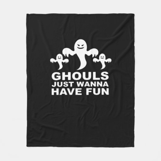 Ghouls willen gewoon plezier hebben Halloween grap Fleece Deken (Voorkant)
