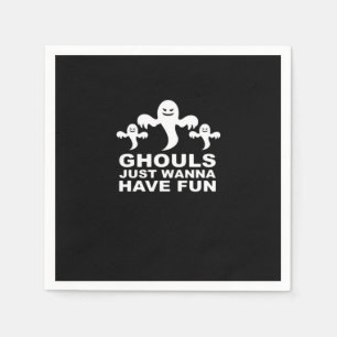 Ghouls willen gewoon plezier hebben Halloween grap Servet