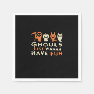 Ghouls willen gewoon plezier hebben Halloween grap Servet